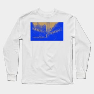 Andover Street & Rainier Avenue, Seattle, Washington by Mistah Wilson Long Sleeve T-Shirt